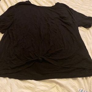 Girls black tee with tie